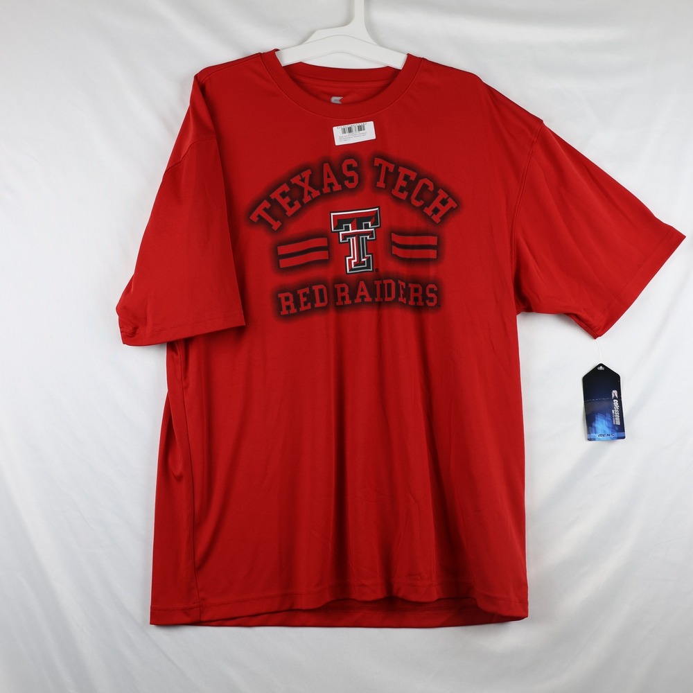 Texas Tech Red Raiders Shirt Mens Large NCAA Basketball Performance Wreck'Em Tec